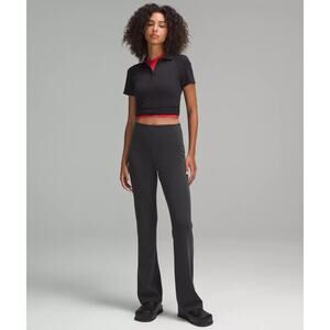 NWT Lululemon Ribbed Softstreme Flared Pant *Regular 33" inseam Gray Size 2